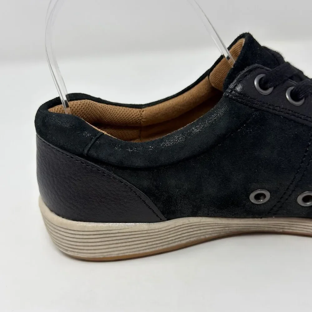 Montana Artisan Crafted Black Leather Comfort Sneakers Women’s 7M Style 4015522
